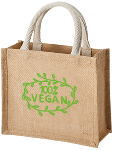 ジュートトートバッグシルクプリント